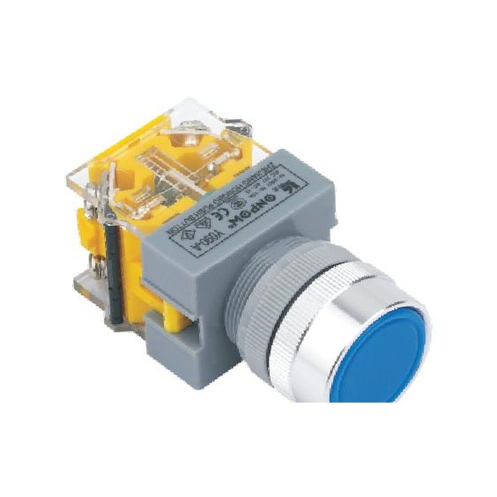 MR-LAS0-Q 22 mm Push Button - Q Flat Head, Can Be Illuminated