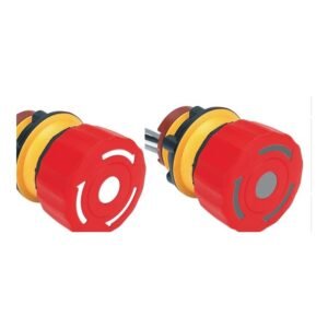 MR-LAS1-A22Y-TSB-L 22 mm Short-Body Emergency Stop Switch - Ø33 mm, IP65, Wire Leads