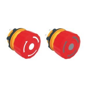 MR-LAS1-A22Y-TSB 22 mm Short-Body Emergency Stop Switch - Ø33 mm, IP65, Terminals