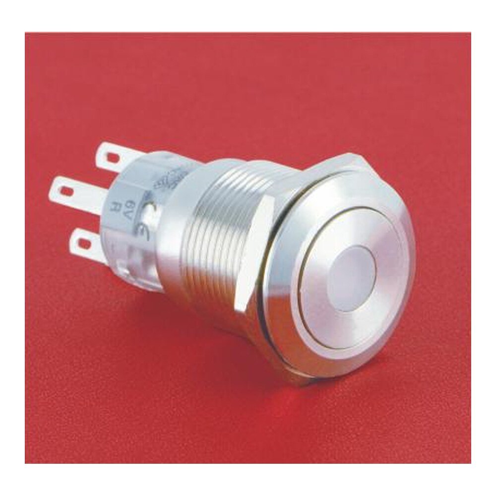 MR-LAS1-AGQ-11D-RGB 19 mm Tri-Colour Anti-Vandal Push Button - RGB Dot Illumination, 1NO1NC, IP65