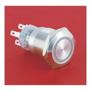 MR-LAS1-AGQ-11E-RGB 19 mm Tri-Colour Anti-Vandal Push Button - RGB Ring Illumination, 1NO1NC, IP65