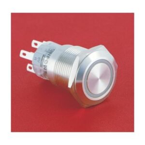 MR-LAS1-AGQ-11E-RGB 19 mm Tri-Colour Anti-Vandal Push Button - RGB Ring Illumination, 1NO1NC, IP65