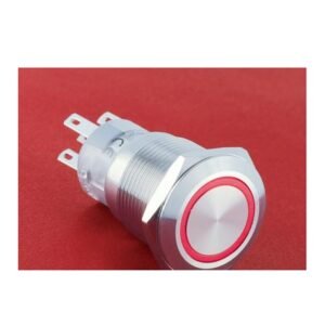 MR-LAS1-AGQ-E 19 mm Snap-Action Metal Push Button - Ring Illuminated