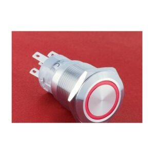 MR-LAS1-AGQ-E 19 mm Snap-Action Metal Push Button - Ring Illuminated