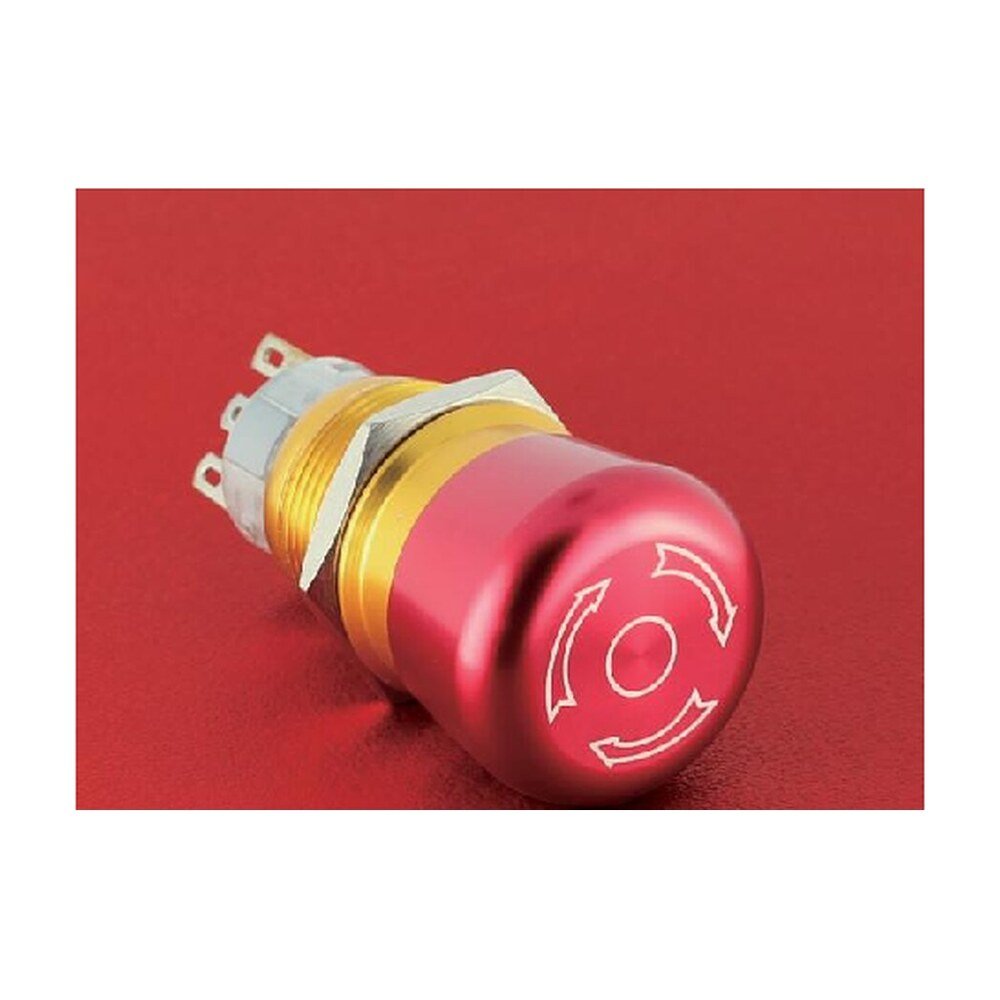 MR-LAS1-AGQ-TSB 19 mm Emergency Stop Button - type B emergency stop, Ø25 mm Head