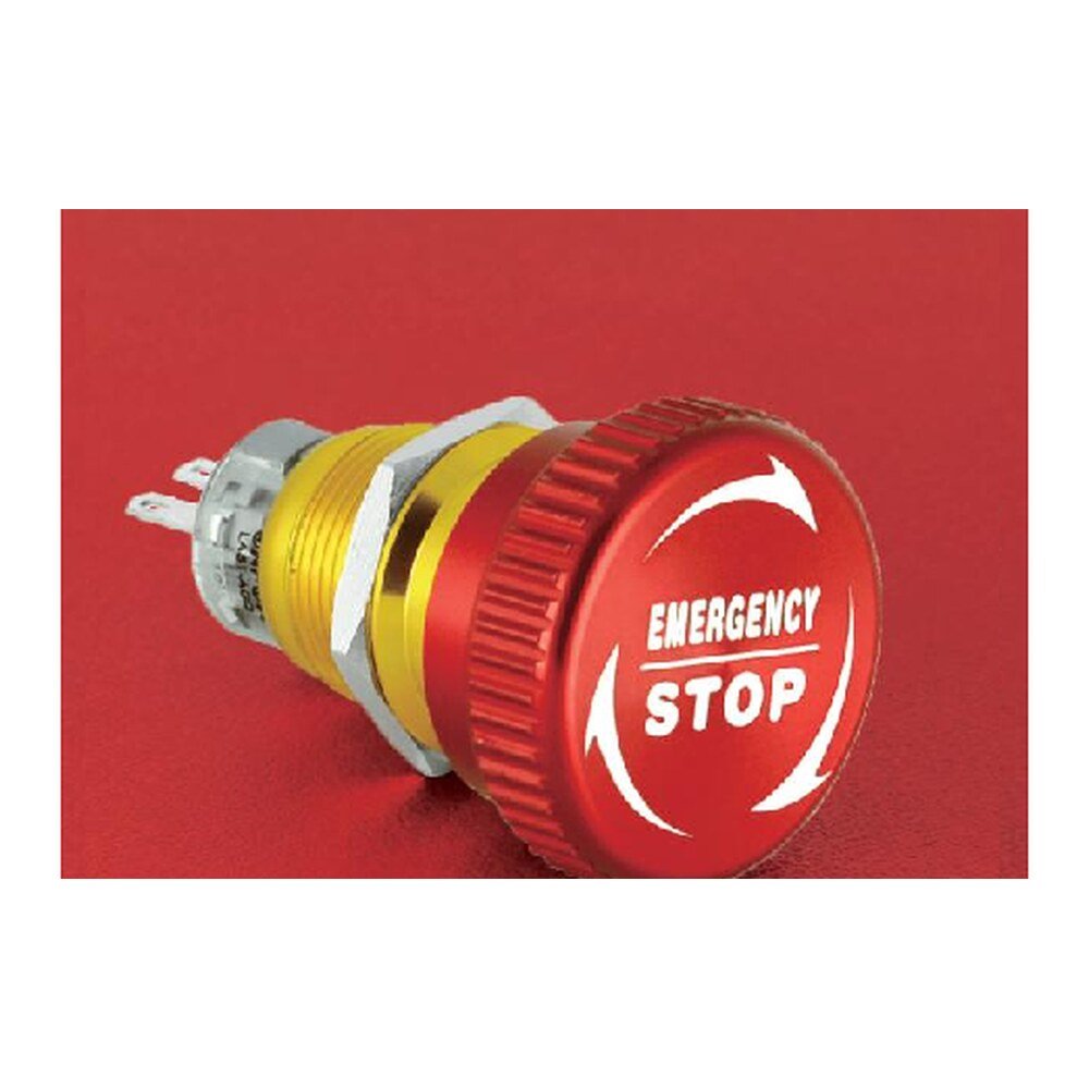 MR-LAS1-AGQ-TSD 19 mm Emergency Stop Button - D-type emergency stop, Ø31.8 mm Head