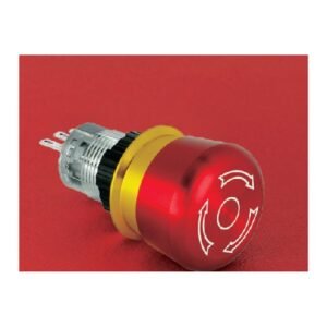 MR-LAS1-AGQ16-TSB 16 mm Emergency Stop Button - Type B Twist Release, Ø28 mm Head