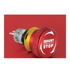 MR-LAS1-AGQ16-TSD 16 mm Emergency Stop Button - Type D Twist Release, Ø31.8 mm Head