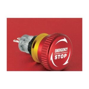 MR-LAS1-AGQ16-TSD 16 mm Emergency Stop Button - Type D Twist Release, Ø31.8 mm Head