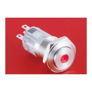 MR-LAS1-AGQ16H-D 16 mm Snap-Action Metal Push Button - High Round Head, Dot Illuminated
