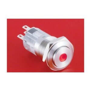 MR-LAS1-AGQ16H-D 16 mm Snap-Action Metal Push Button - High Round Head, Dot Illuminated