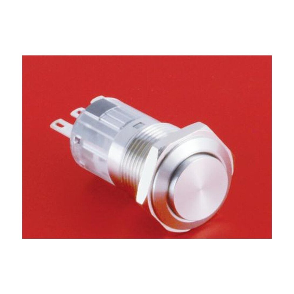 MR-LAS1-AGQ16H 16 mm Snap-Action Metal Push Button - High Round Head, 1NO1NC or 2NO2NC