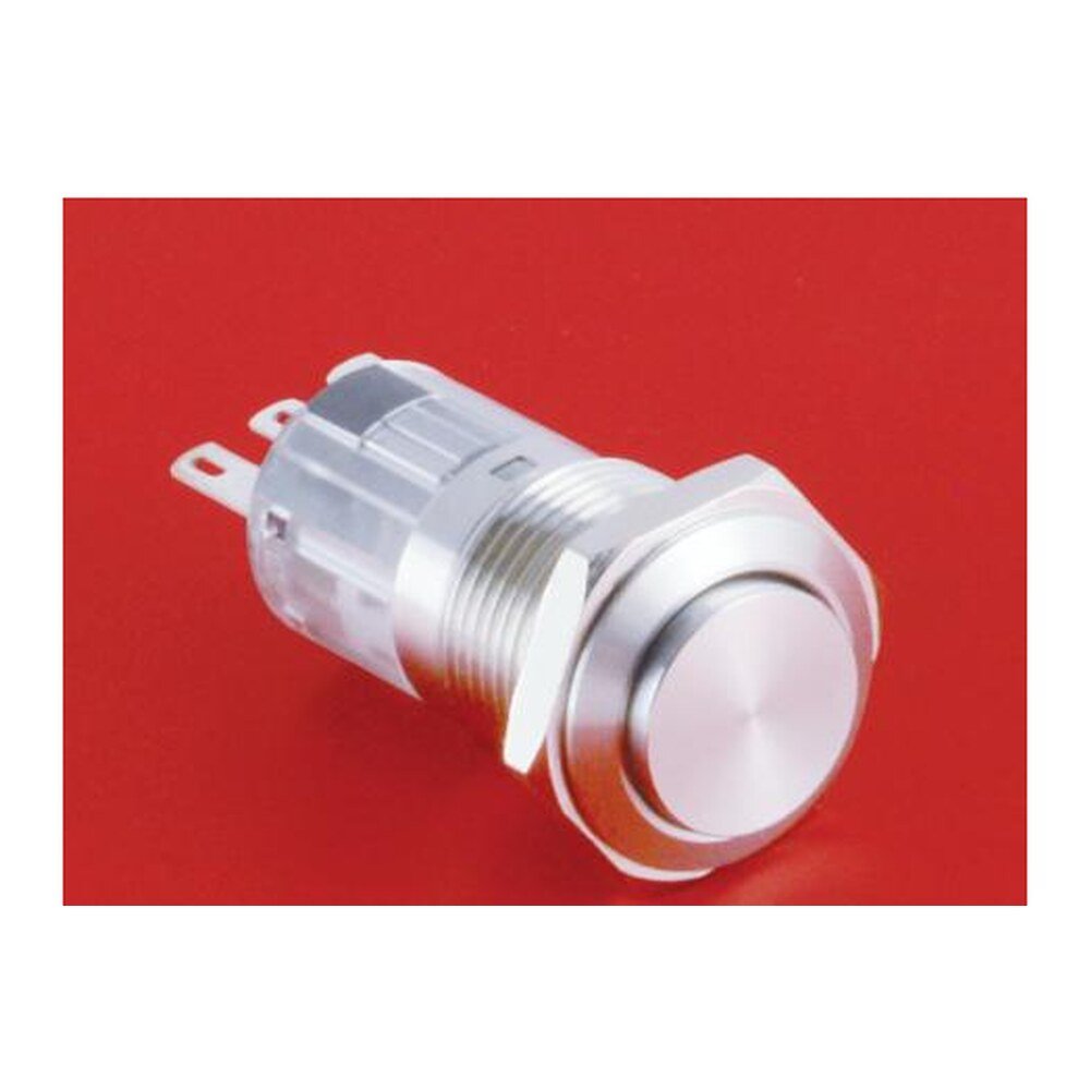 MR-LAS1-AGQ16H 16 mm Snap-Action Metal Push Button - High Round Head, 1NO1NC or 2NO2NC