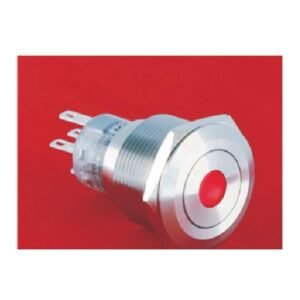 MR-LAS1-AGQ22-D 22 mm Snap-Action Metal Push Button - Dot Illuminated