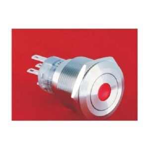 MR-LAS1-AGQ22-D 22 mm Snap-Action Metal Push Button - Dot Illuminated