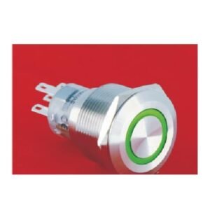 MR-LAS1-AGQ22-E 22 mm Snap-Action Metal Push Button - Ring Illuminated