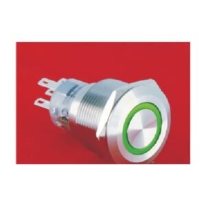 MR-LAS1-AGQ22-E 22 mm Snap-Action Metal Push Button - Ring Illuminated