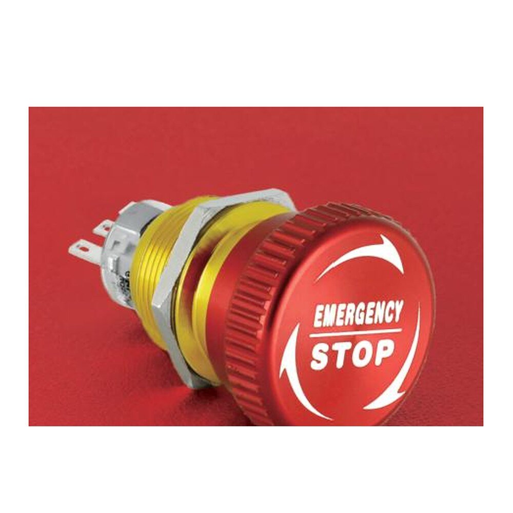 MR-LAS1-AGQ22-TSD 22 mm Emergency Stop Button - D-type emergency stop, Ø31.8 mm Head