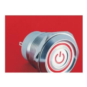 MR-LAS1-AGQ30-C 30 mm Snap-Action Metal Push Button - Two-Colour Ring and Symbol Illuminated