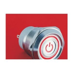 MR-LAS1-AGQ30-C 30 mm Snap-Action Metal Push Button - Two-Colour Ring and Symbol Illuminated