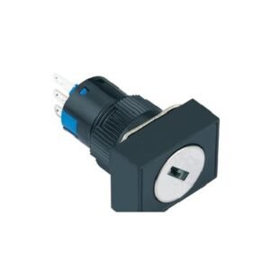 MR-LAS1-AJ-Y 16 mm Key-Lock Switch - Rectangular Bezel, 2 or 3 Position