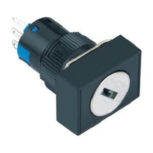 MR-LAS1-AJ-Y 16 mm Key-Lock Switch - Rectangular Bezel, 2 or 3 Position