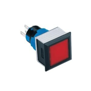 MR-LAS1-APF 22 mm Push Button - Square Black Frame, Can Be Illuminated