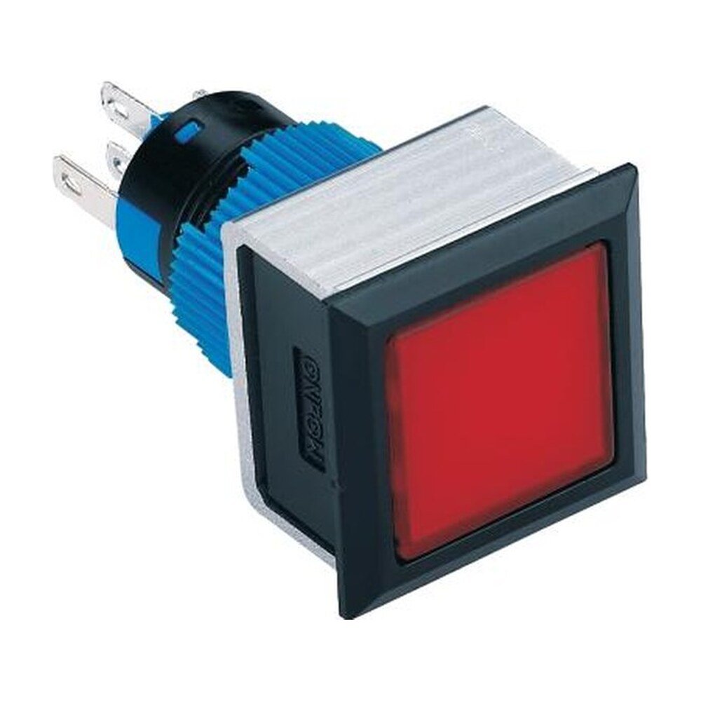MR-LAS1-APF 22 mm Push Button - Square Black Frame, Can Be Illuminated