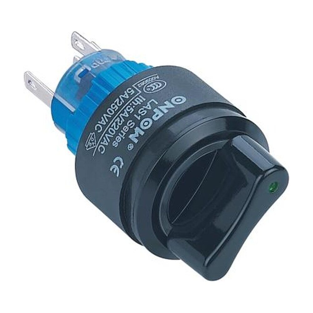 MR-LAS1-APY-XB 22 mm Selector Switch - Round Black Frame, 2 or 3 Position, Can Be Illuminated