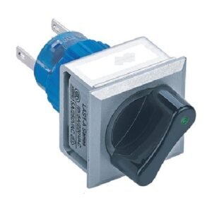 MR-LAS1-AWF-XB 22 mm Selector Switch - Square Silver Frame, 2 or 3 Position, Can Be Illuminated