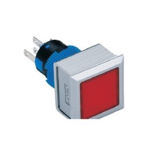 MR-LAS1-AWF 22 mm Push Button - Square Silver Frame, Can Be Illuminated