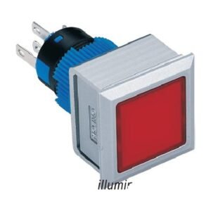 MR-LAS1-AWF 22 mm Push Button - Square Silver Frame, Can Be Illuminated