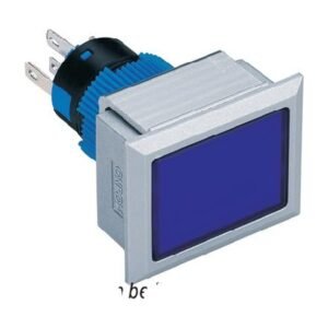 MR-LAS1-AWJ 22 mm Push Button - Rectangular Silver Frame, Can Be Illuminated