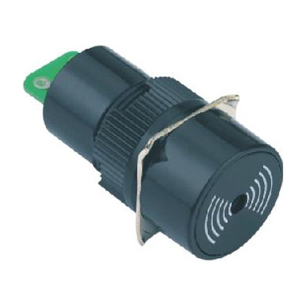 MR-LAS1-AY-B 16 mm Panel Buzzer - Round Head, Continuous Tone