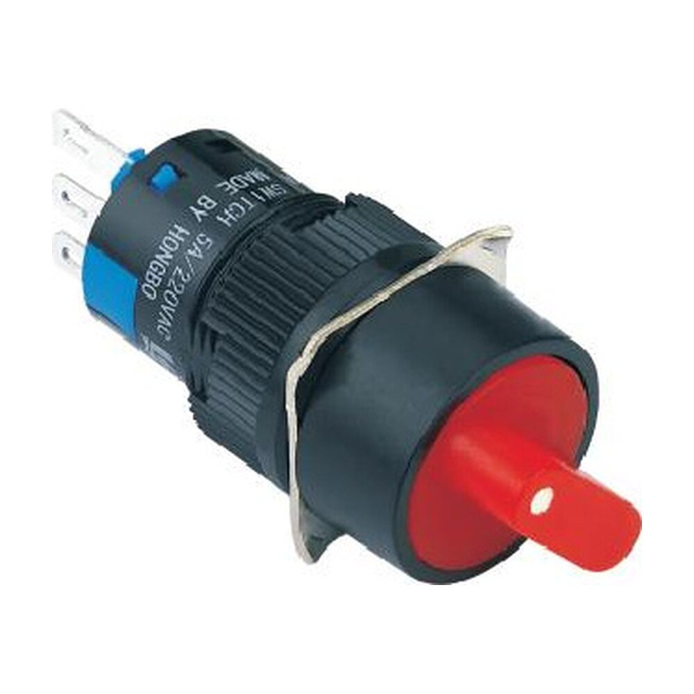 MR-LAS1-AY-X 16 mm Selector Switch - Round Bezel, 2 or 3 Position, Can Be Illuminated
