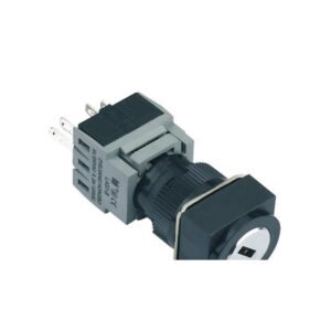 MR-LAS1-BF-Y 16 mm Key-Lock Switch - Square Bezel, 2 or 3 Position