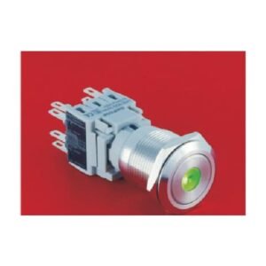 MR-LAS1-BGQ-D 19 mm Metal Push Button - Dot Illuminated, 1 to 3 Changeover Contacts