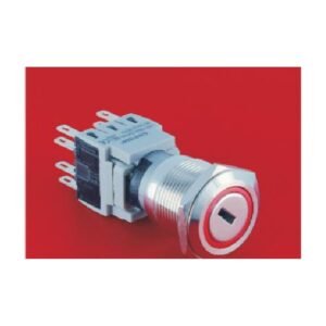 MR-LAS1-BGQ-Y 19 mm Key Switch - 2 or 3 Position, 1 to 3 Changeover Contacts