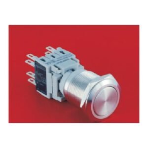 MR-LAS1-BGQ 19 mm Metal Push Button - 1 to 3 Changeover Contacts, Momentary or Latching