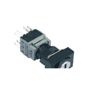 MR-LAS1-BJ-Y 16 mm Key-Lock Switch - Rectangular Bezel, 2 or 3 Position