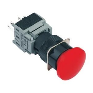 MR-LAS1-BM 16 mm Mushroom Head Push Button - Ø23.3 mm, Can Be Illuminated