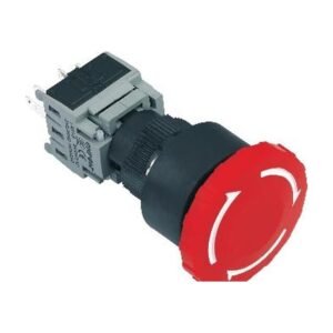 MR-LAS1-BY-TSA 16 mm Emergency Stop Switch - Ø30.8 mm, Can Be Illuminated