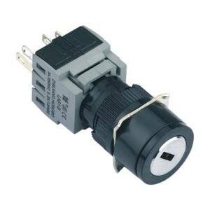 MR-LAS1-BY-Y 16 mm Key-Lock Switch - Round Bezel, 2 or 3 Position