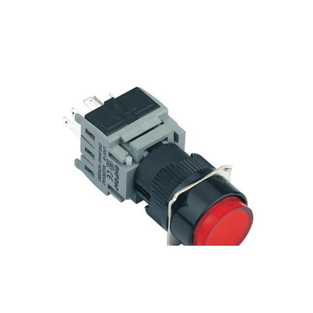 MR-LAS1-BY 16 mm Push Button - Round Head, Can Be Illuminated