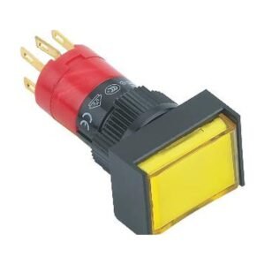 MR-LAS1J-11 16 mm Push Button - Rectangular Head, 1NO1NC, Illuminated