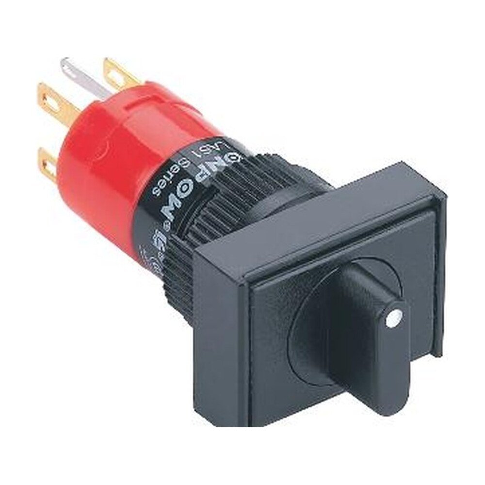 MR-LAS1J-11X 16 mm Selector Switch - Rectangular Bezel, 2 Position Maintained, Can Be Illuminated