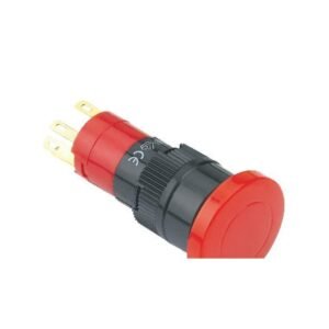 MR-LAS1M-11 16 mm Mushroom Head Push Button - Ø23.5 mm, 1NO1NC, Can Be Illuminated
