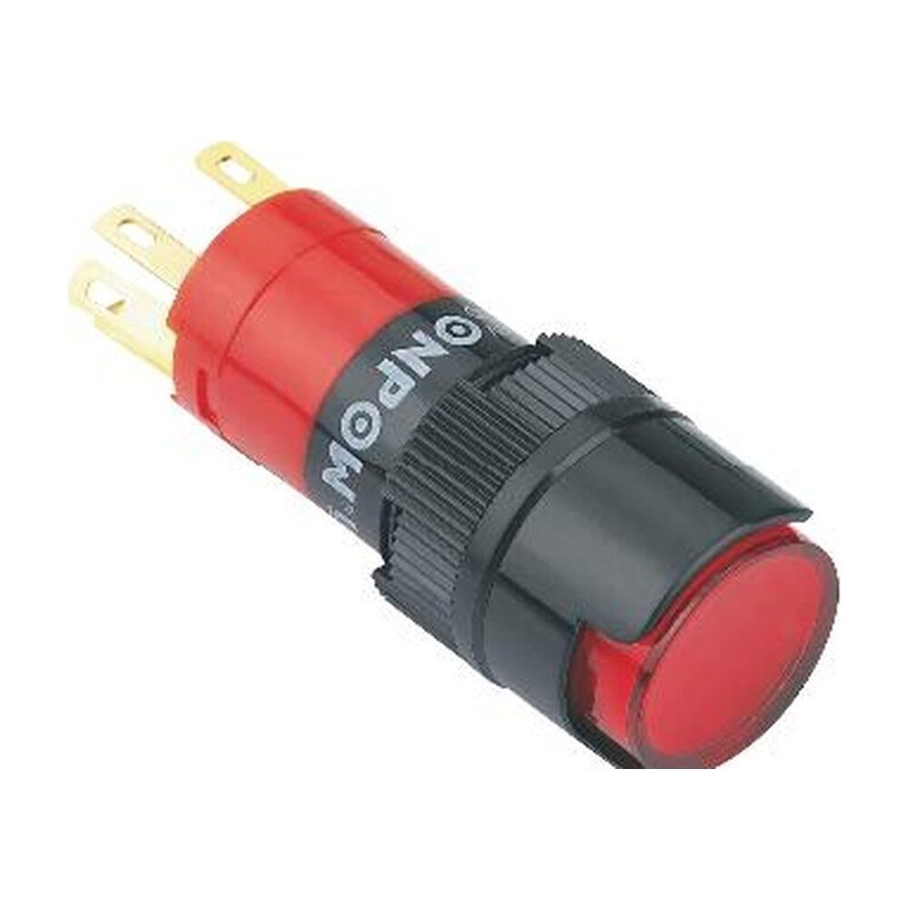 MR-LAS1Y-11 16 mm Push Button - Round Head, 1NO1NC, Illuminated