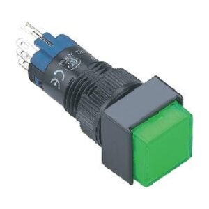 MR-LAS2F 12 mm Push Button - Square Head, 1NO1NC or 2NO2NC, Illuminated