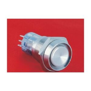 MR-LAS2GQC 16 mm Snap-Action Metal Push Button - Concave Head, Stainless Steel